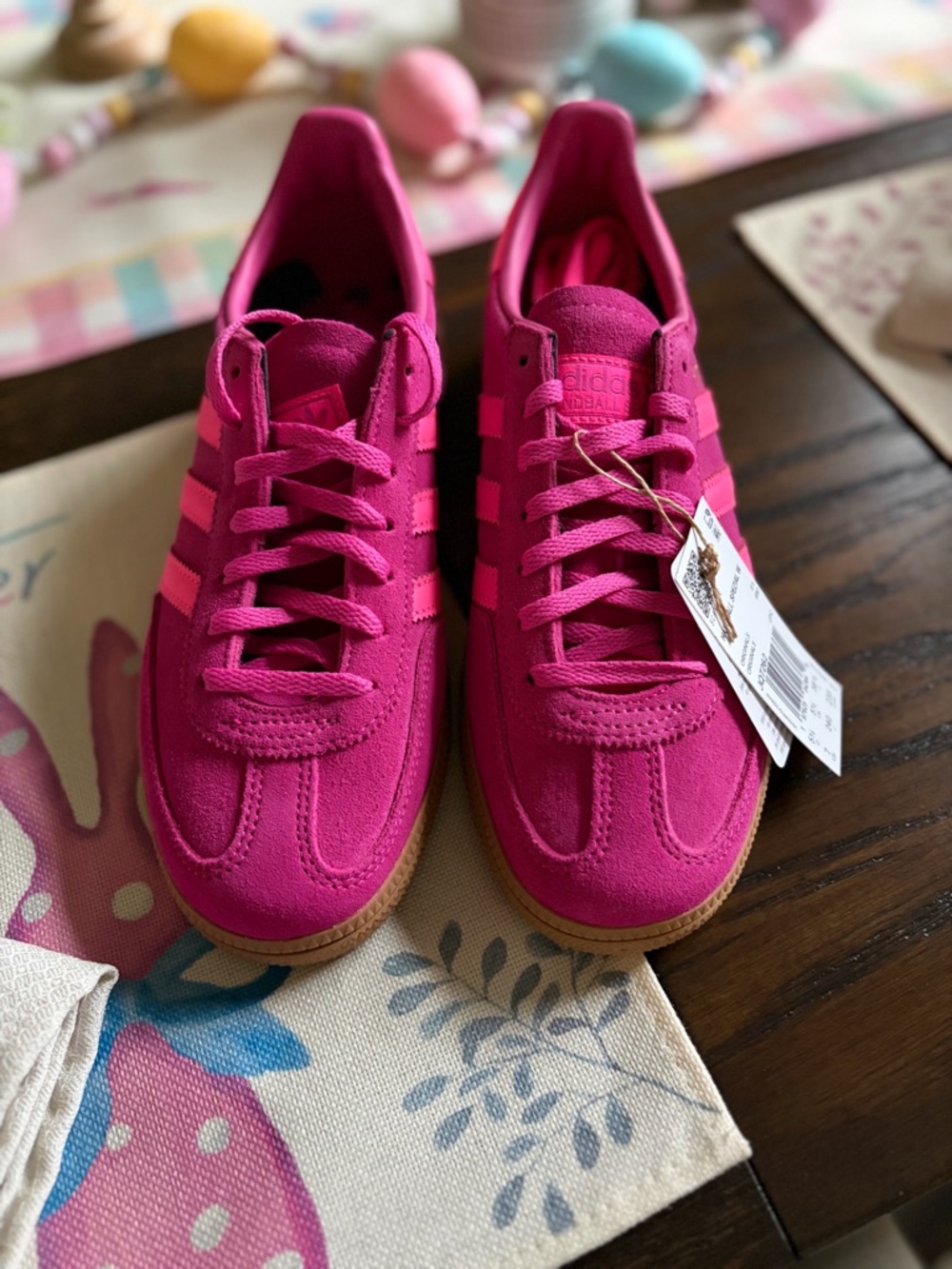 adidas Handball Spezial Women's Pink Suede Sneakers - Picture 2 of 4